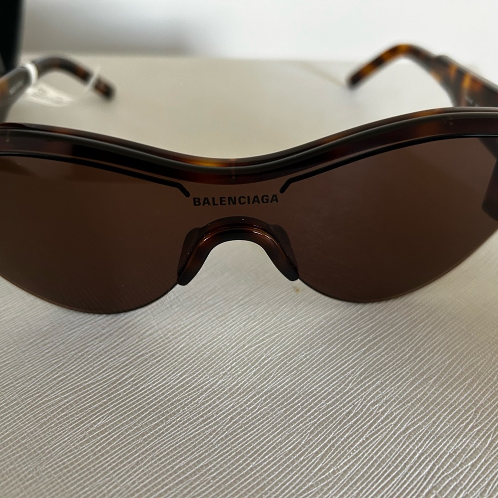 Balenciaga Brown Tortoise Sunglasses